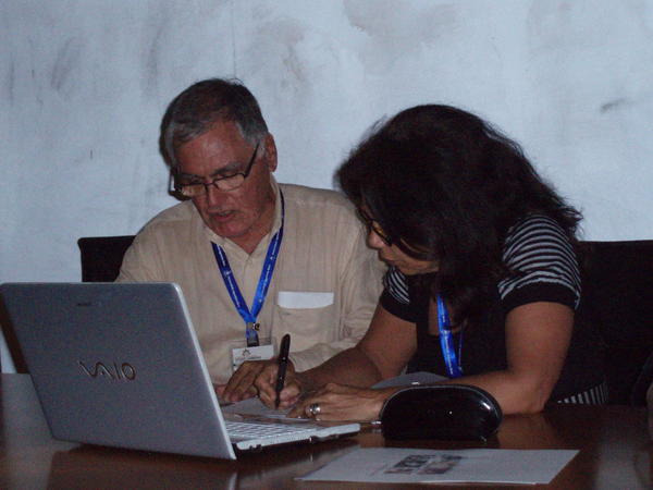 Elaboração das conclusões finais do XV Encontro da REAPLP; Profº João Serôdio e Profª Manuela Morais